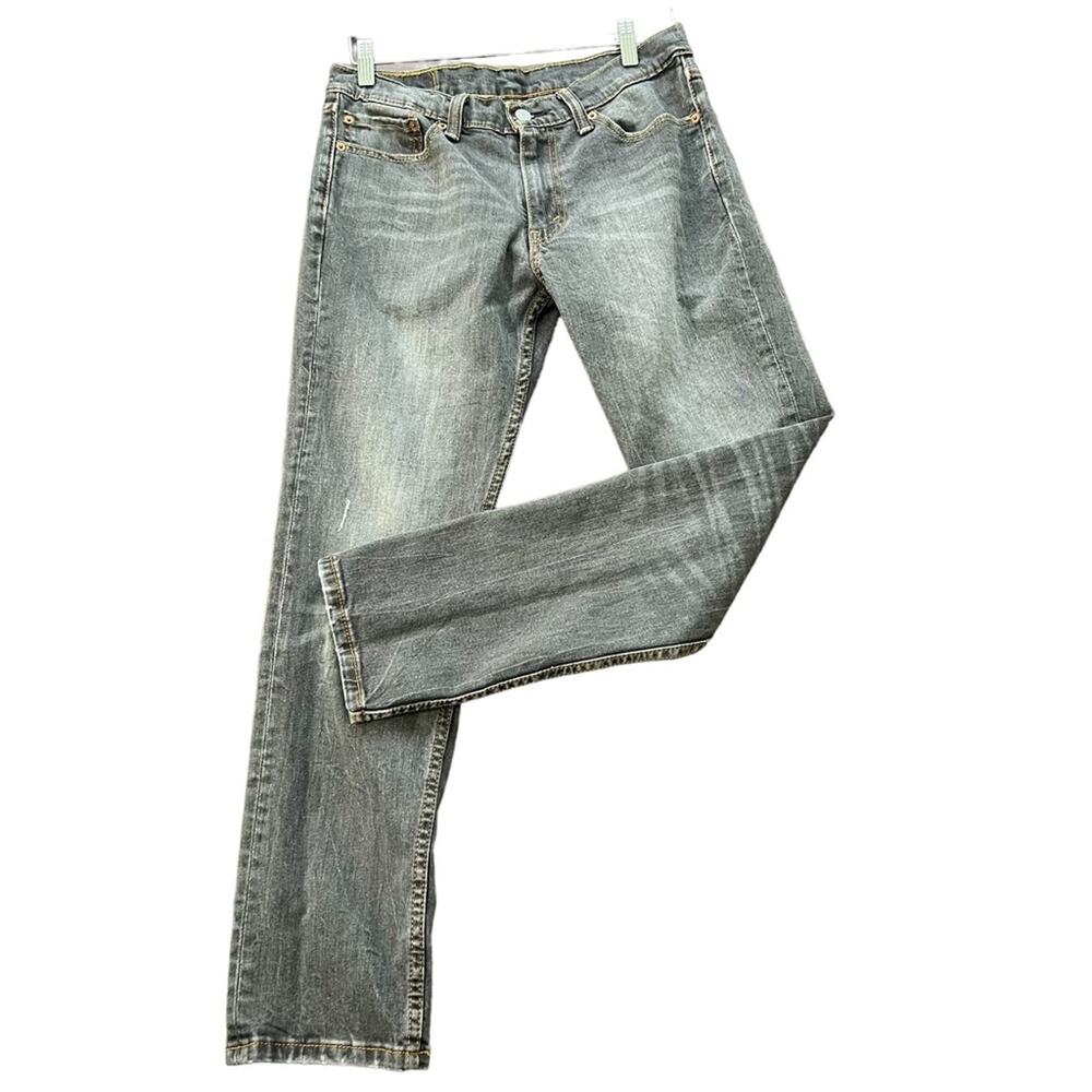 Levi’s 511 Black Charcoal Distressed Slim Fit Jean size W30 x L33